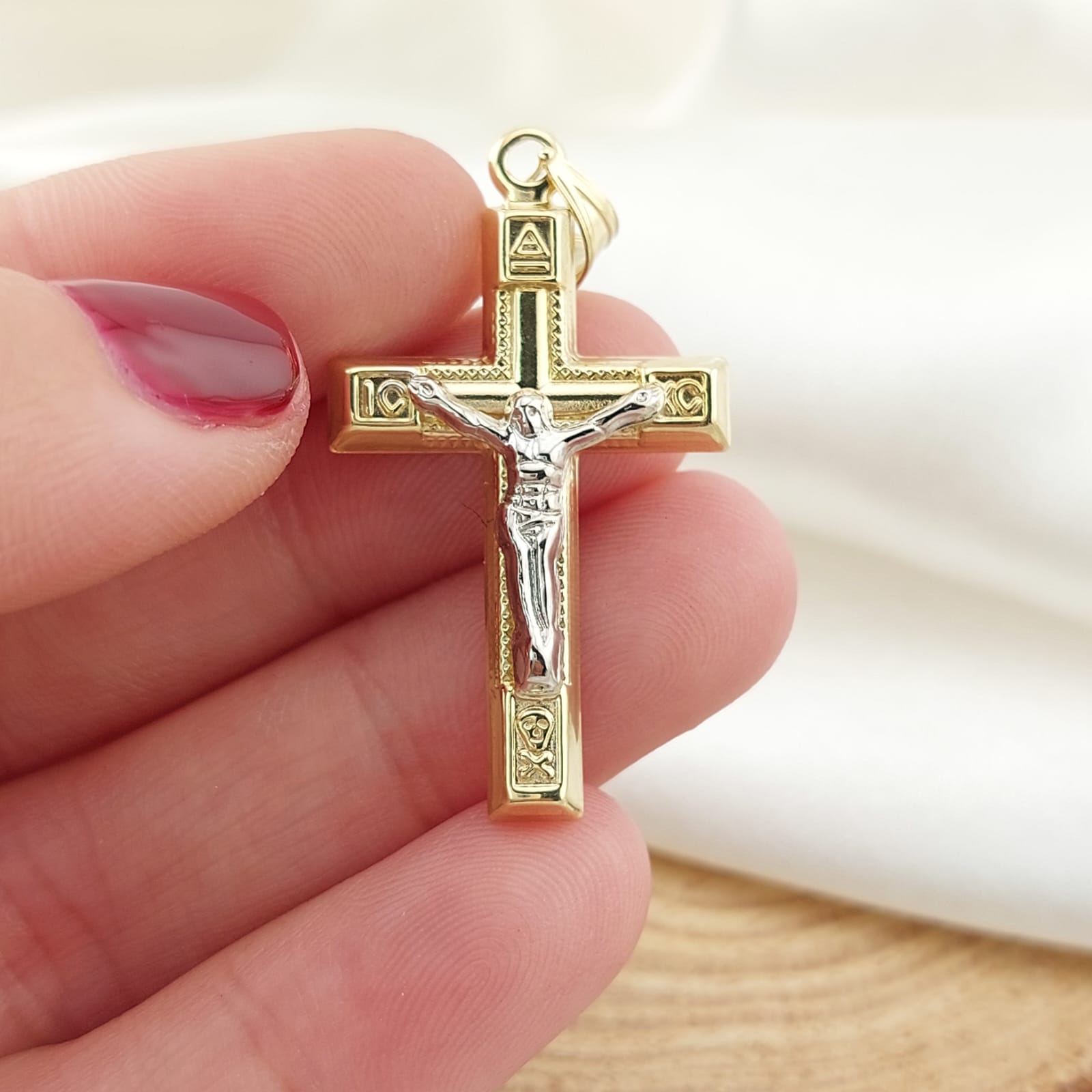 Dije Cruz 32mm Oro 10k 26659