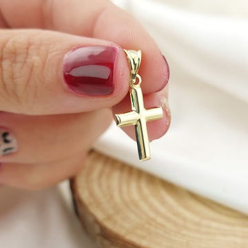 Dije Cruz 12mm Oro 10k 26655