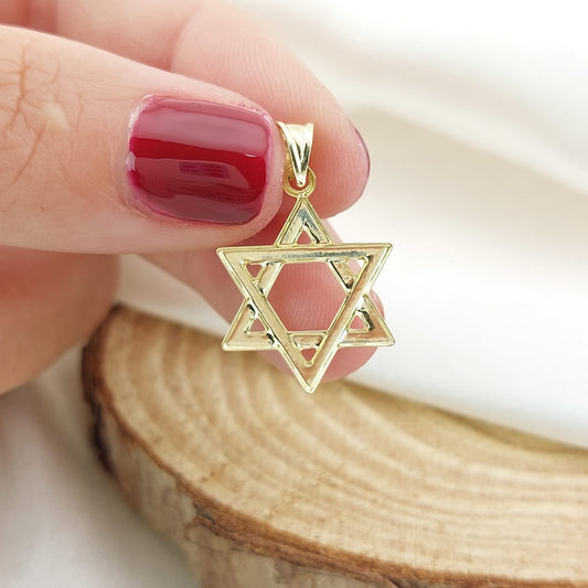 Dije Estrella David 16mm Oro 10k 26663