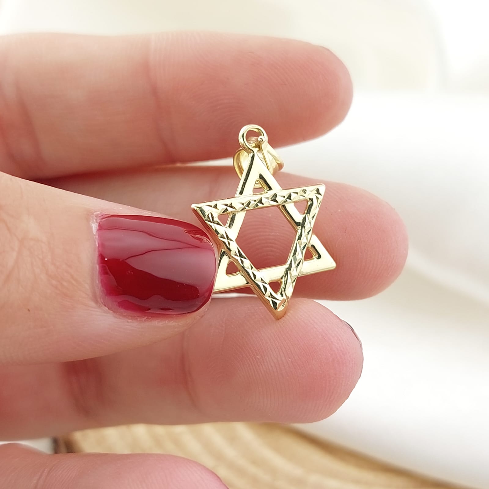 Dije Estrella David 16mm Oro 10k 26663