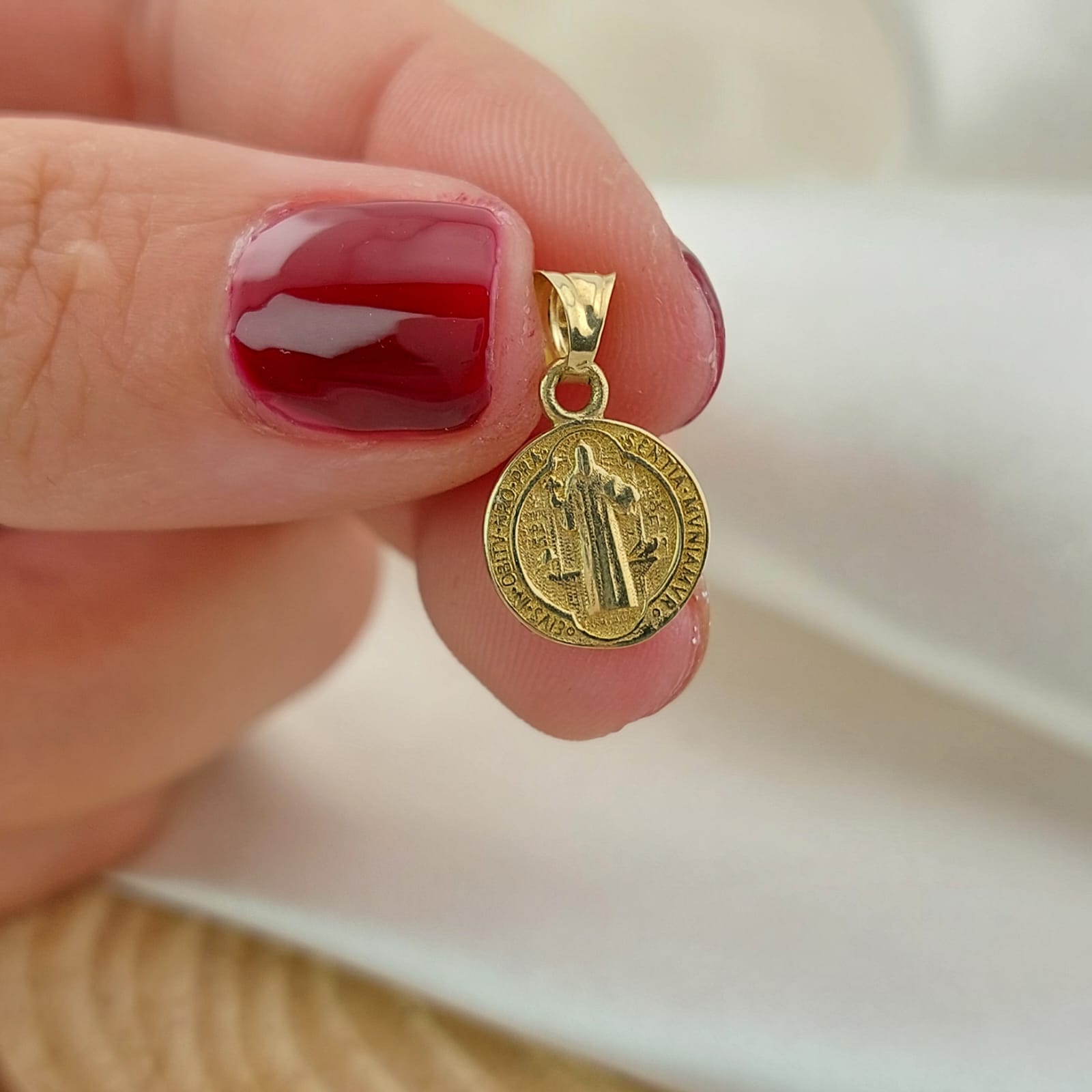 Dije San Benito 10mm Oro 10k 26643
