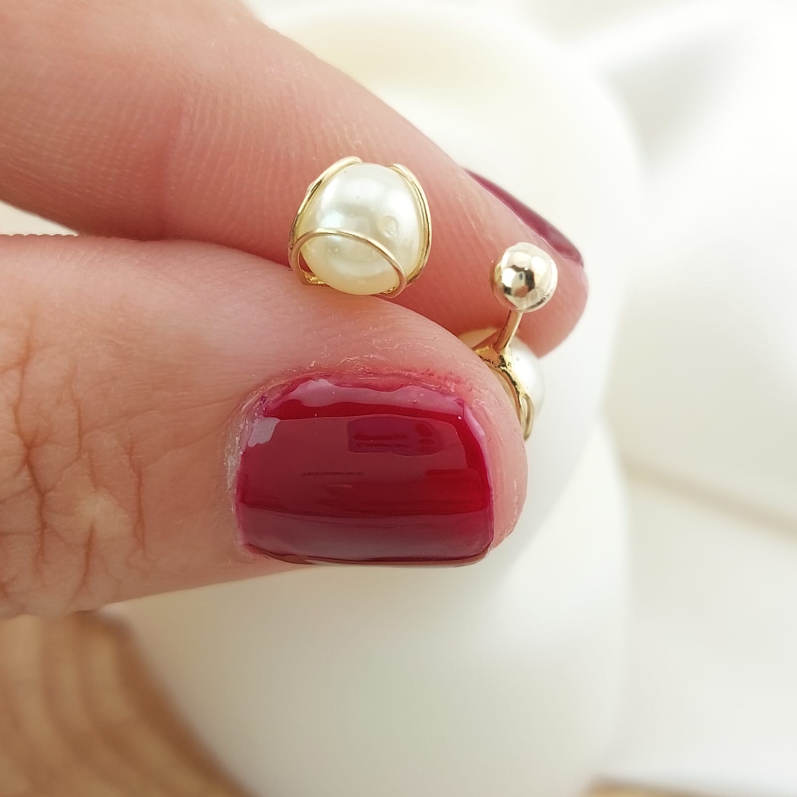 Dormilones Perla 6mm Oro 10k 26678