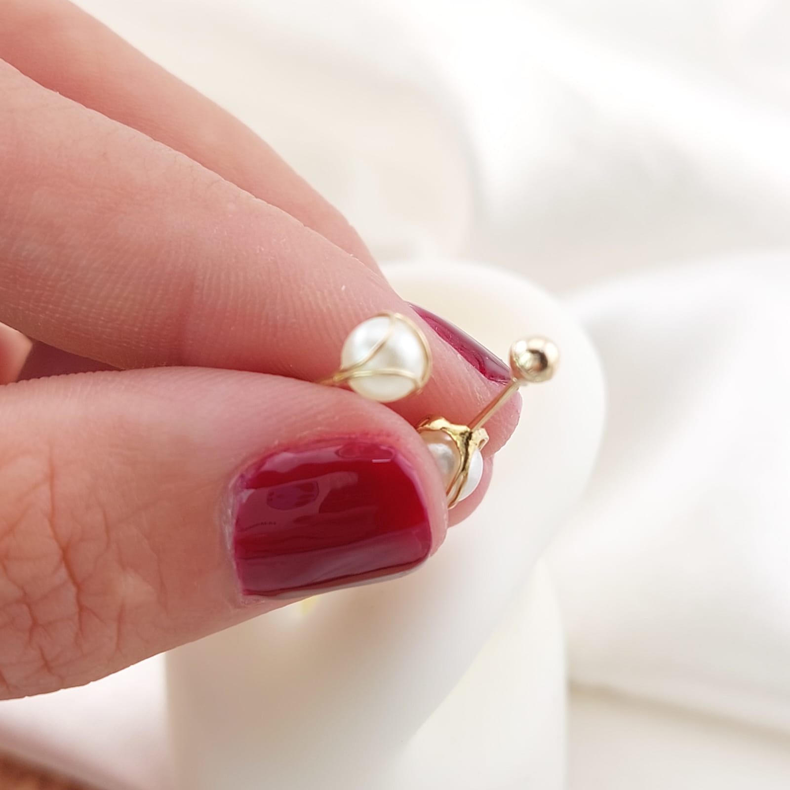 Dormilones Perla 5mm Oro 10k 26677