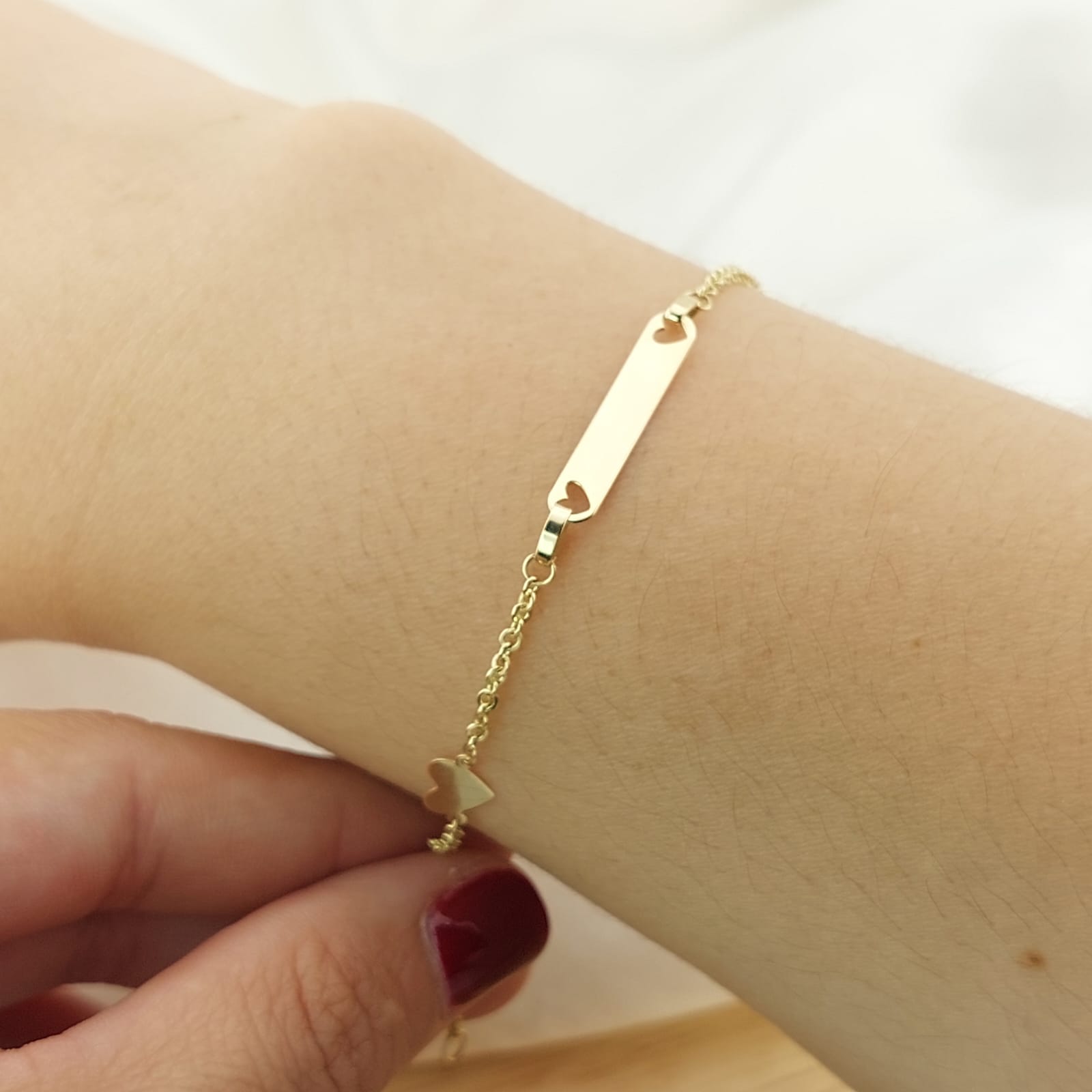 Pulsera Placa 15.5cm Oro 10k 26688