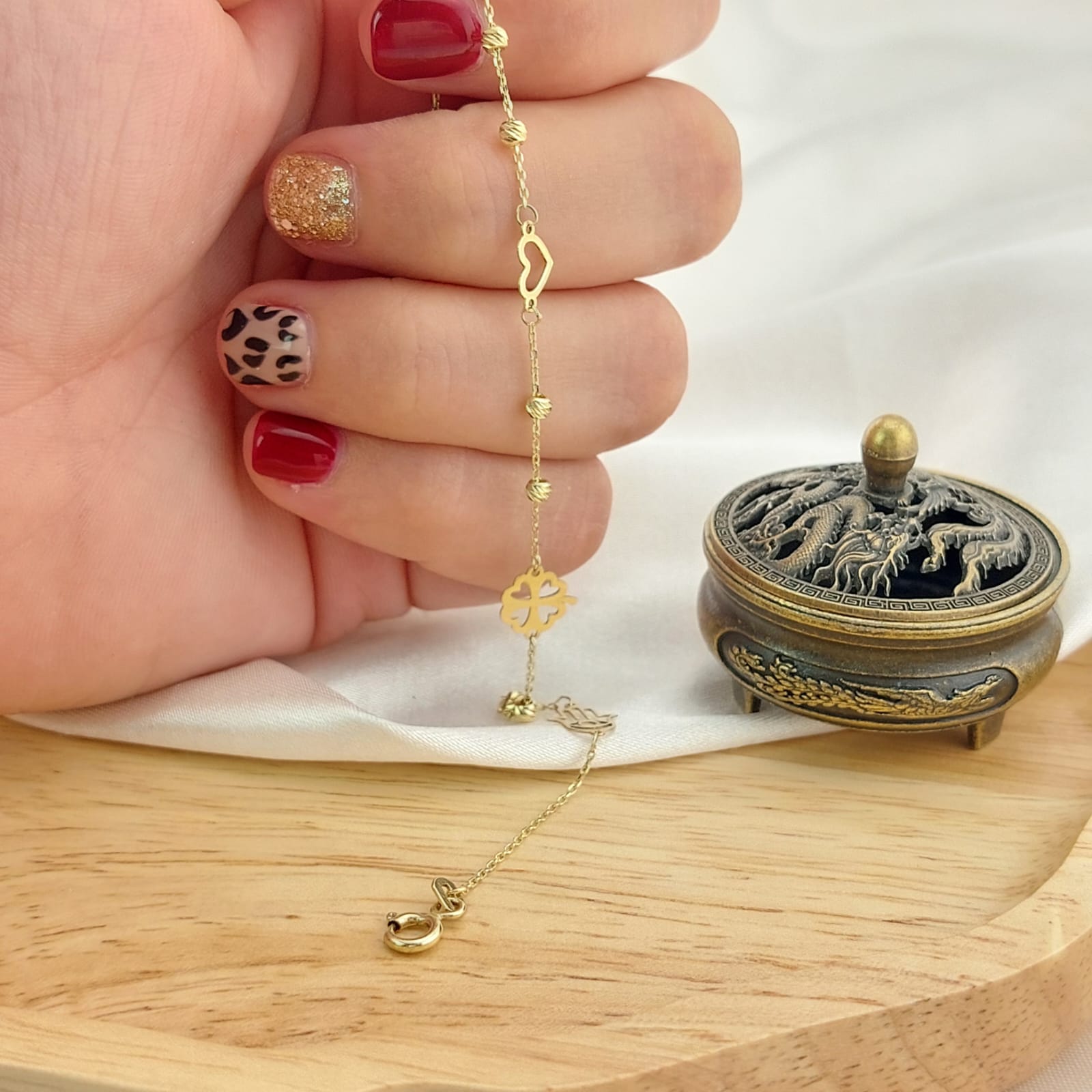 Pulsera 16.5/18.5cm Oro 10k 26693