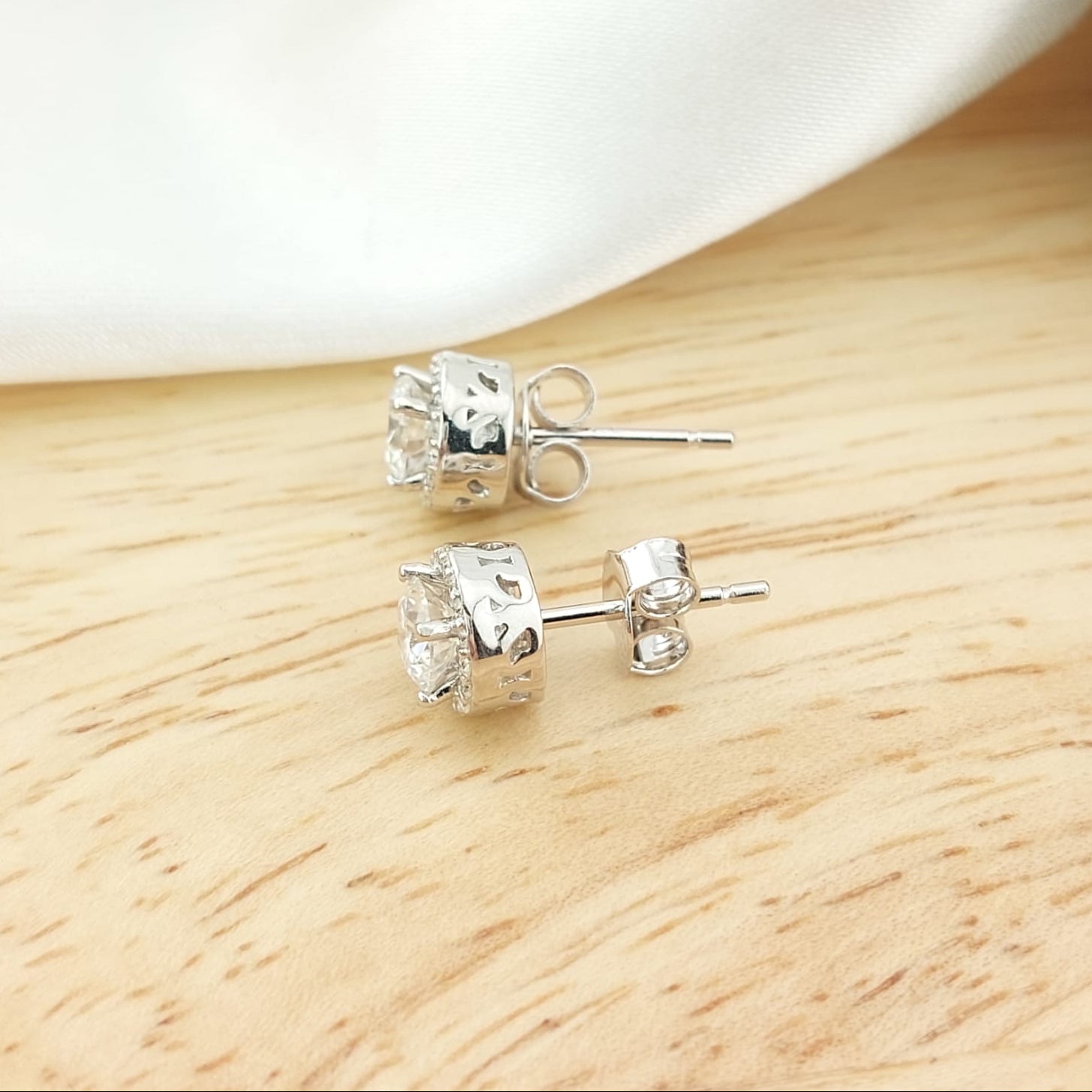 Aretes 5mm/1mmx17 Moissanite 1.2CT VVS1 Plata 925 26748
