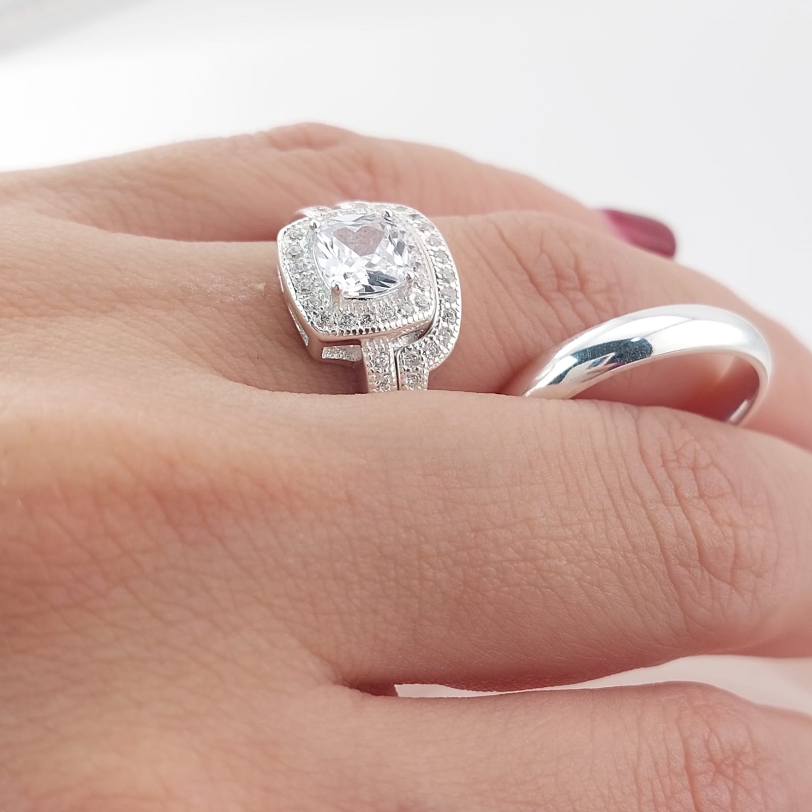 Anillos Tríos Matrimonio Plata 925 26818