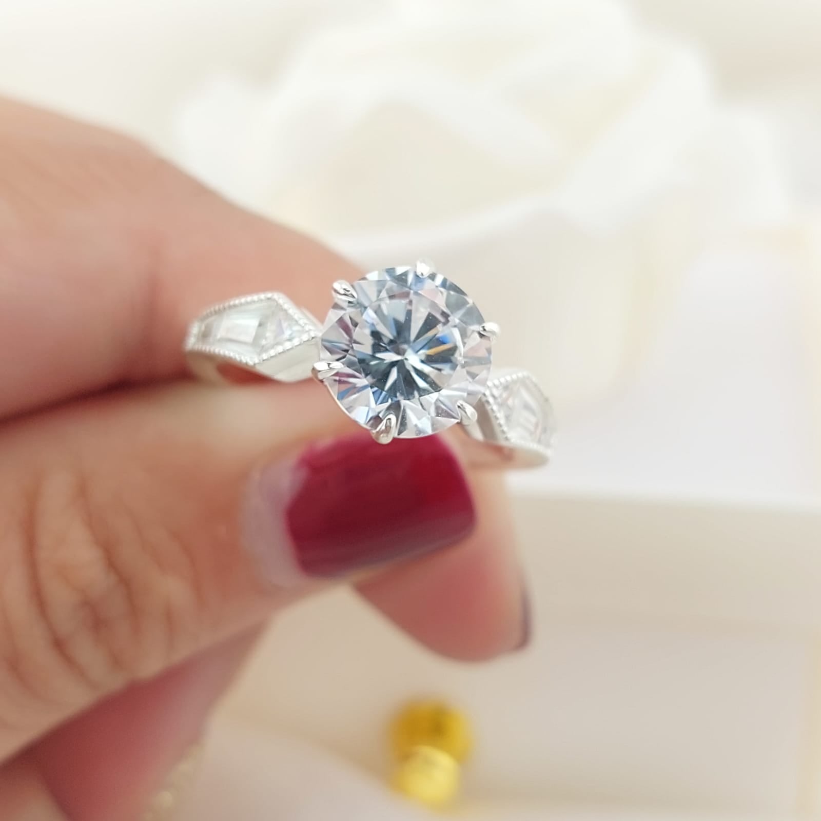 Anillo Compromiso CZ 9mm 3.6g Plata 925 26870