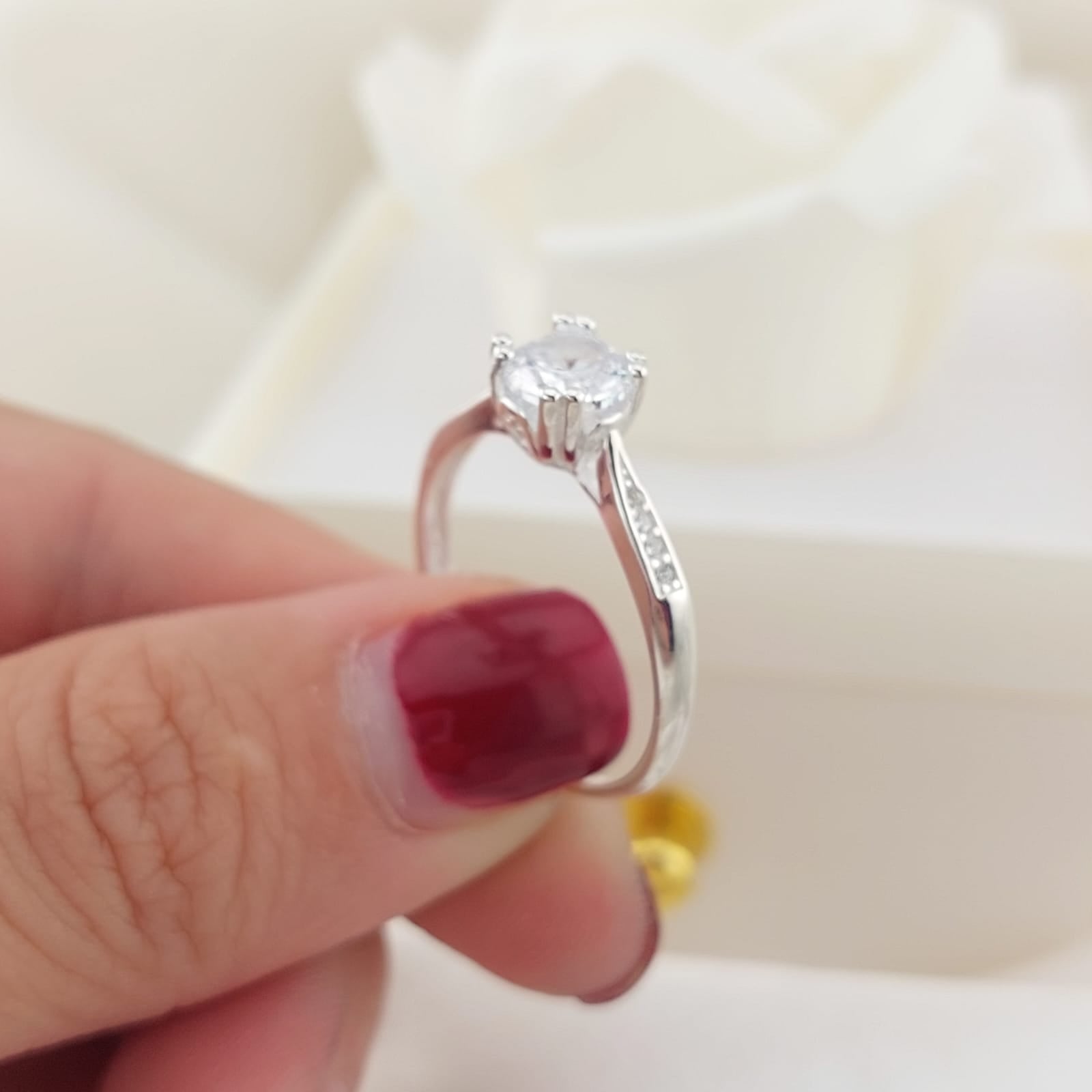 Anillo Compromiso CZ 6mm Plata 925 26869