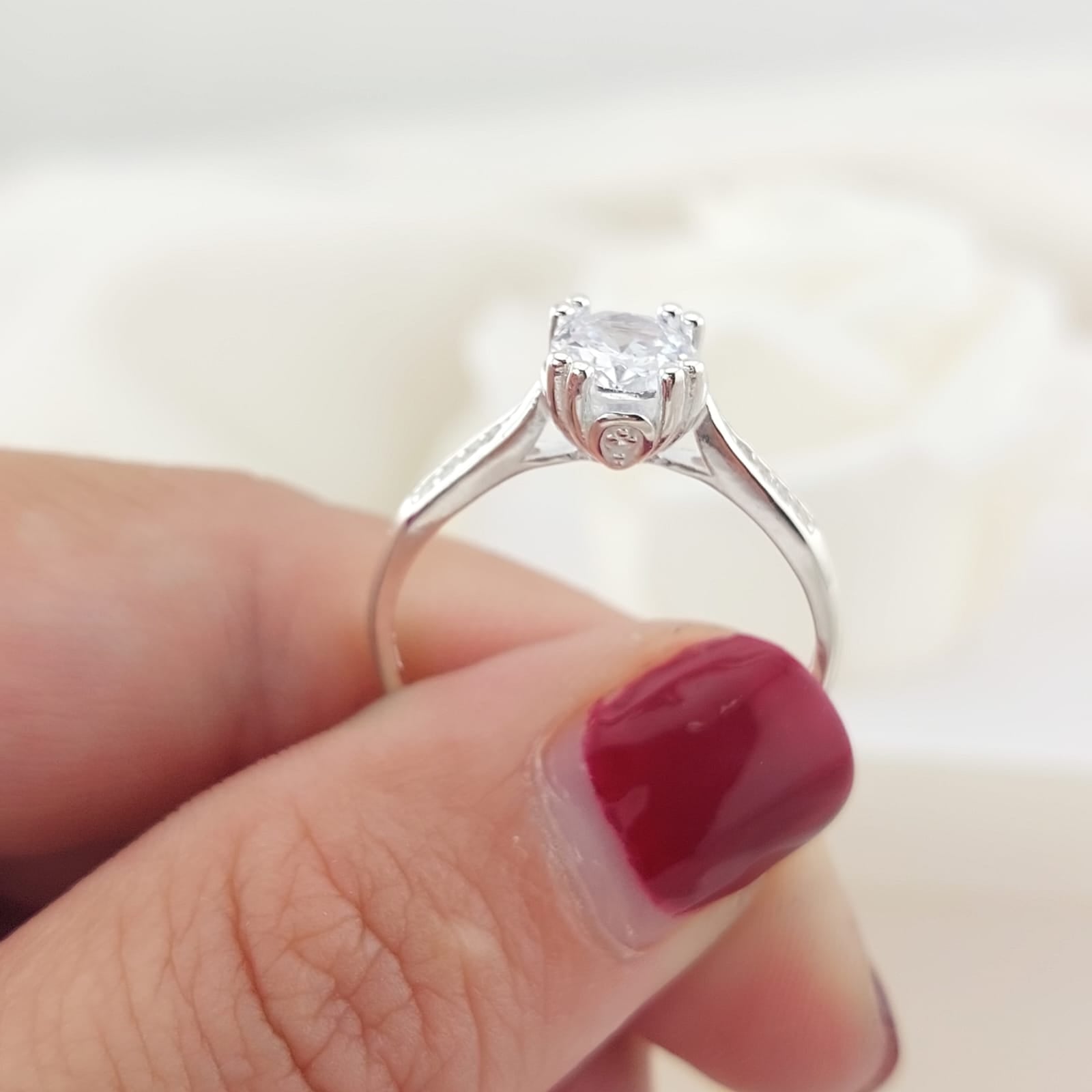 Anillo Compromiso CZ 6mm Plata 925 26869