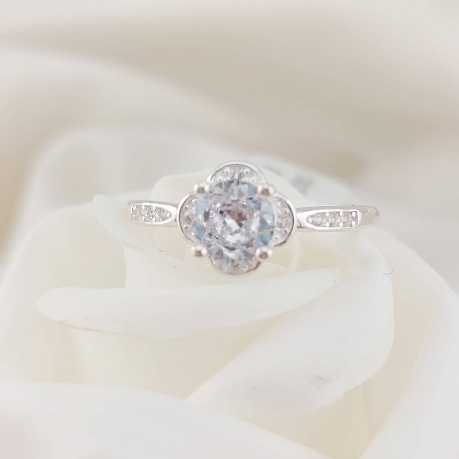 Anillo Compromiso CZ 6mm 2.1g Plata 925 26872