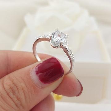 Anillo Compromiso CZ 6mm 2.1g Plata 925 26872