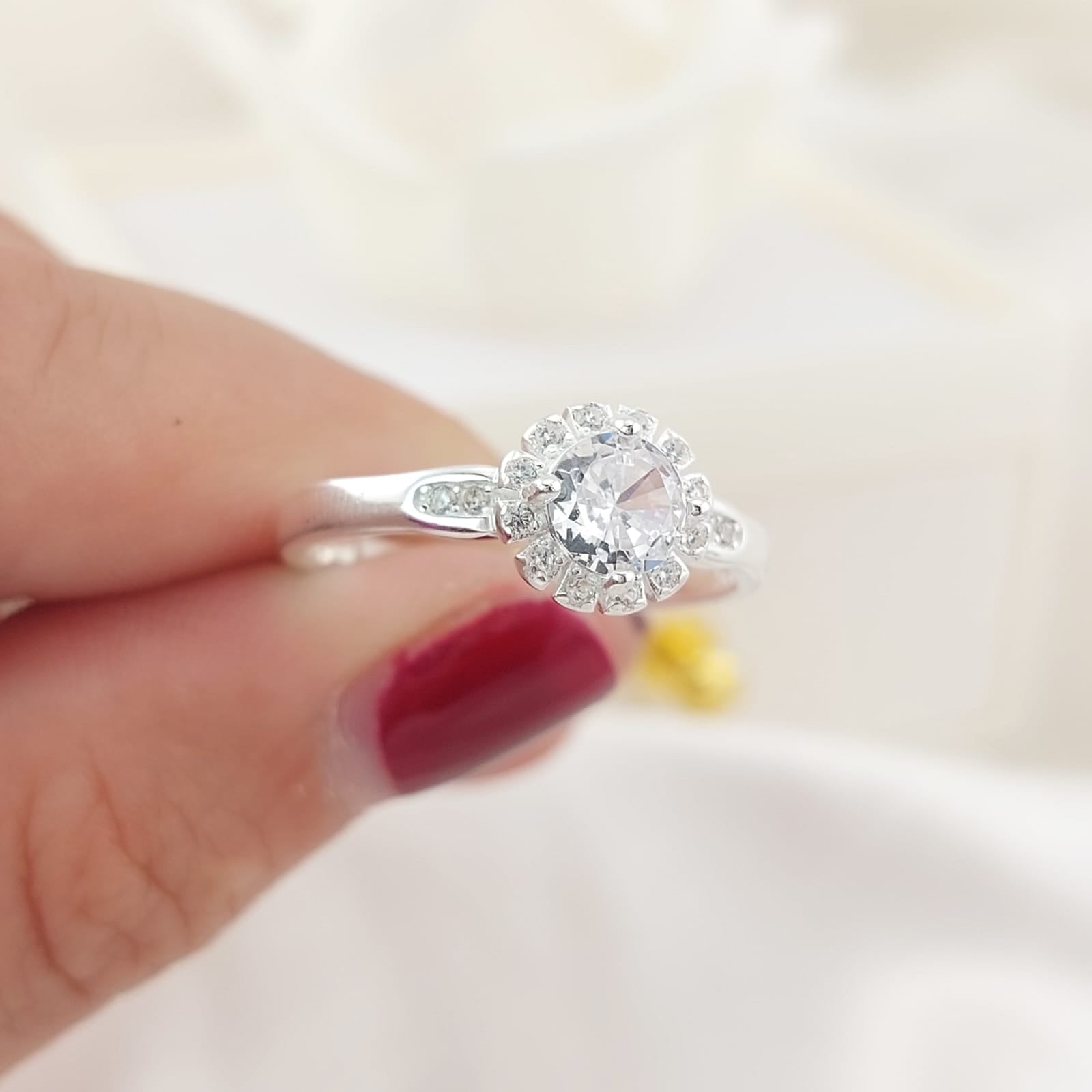 Anillo Compromiso CZ 5mm 2.7g Plata 925 26871