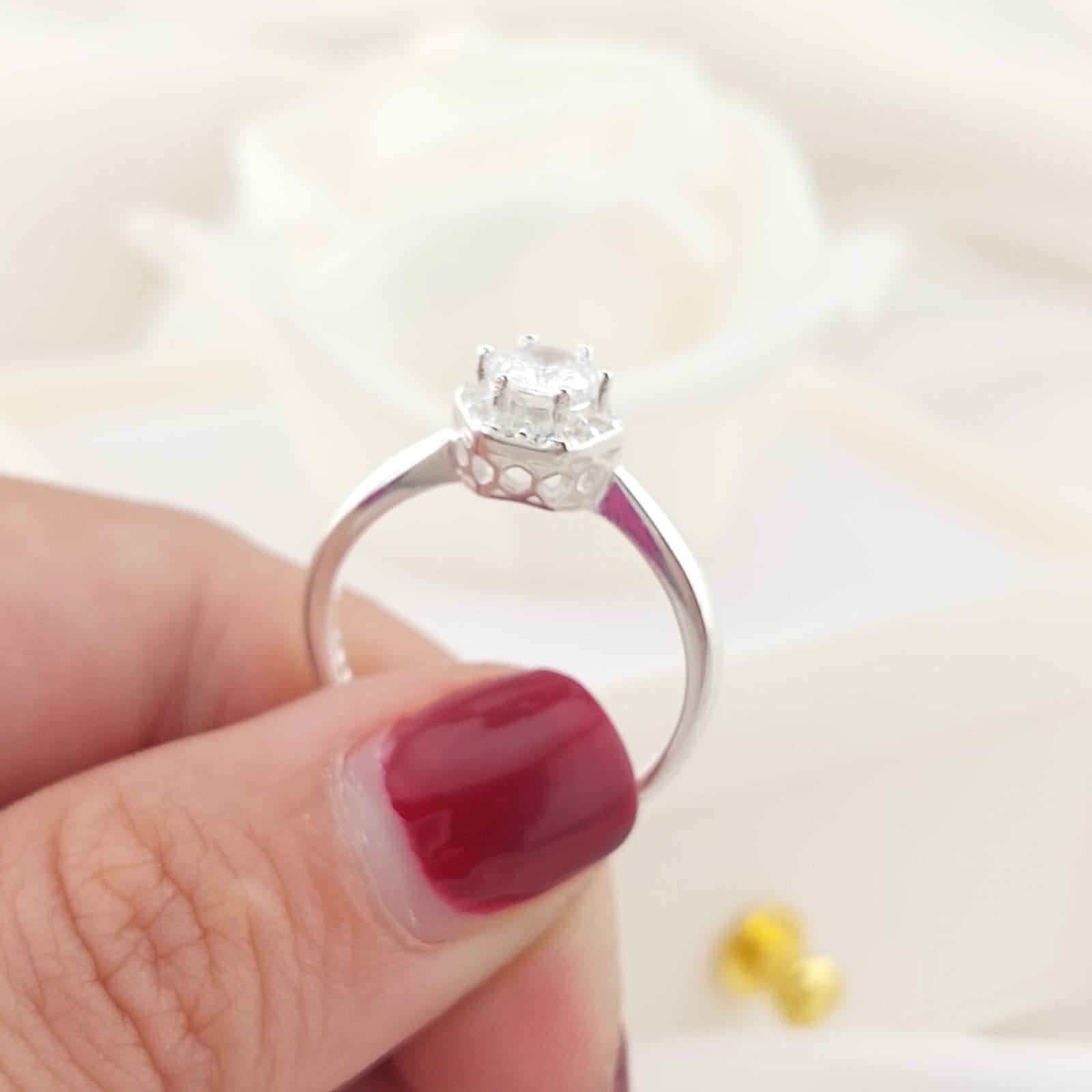 Anillo Compromiso CZ 5mm Plata 925 26864