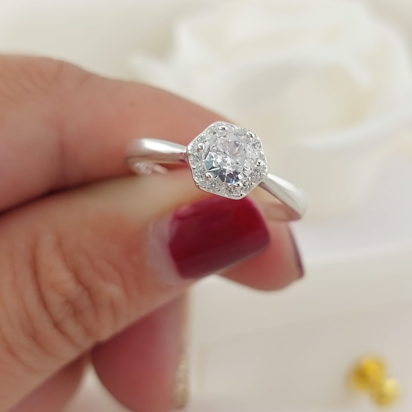 Anillo Compromiso CZ 5mm Plata 925 26864