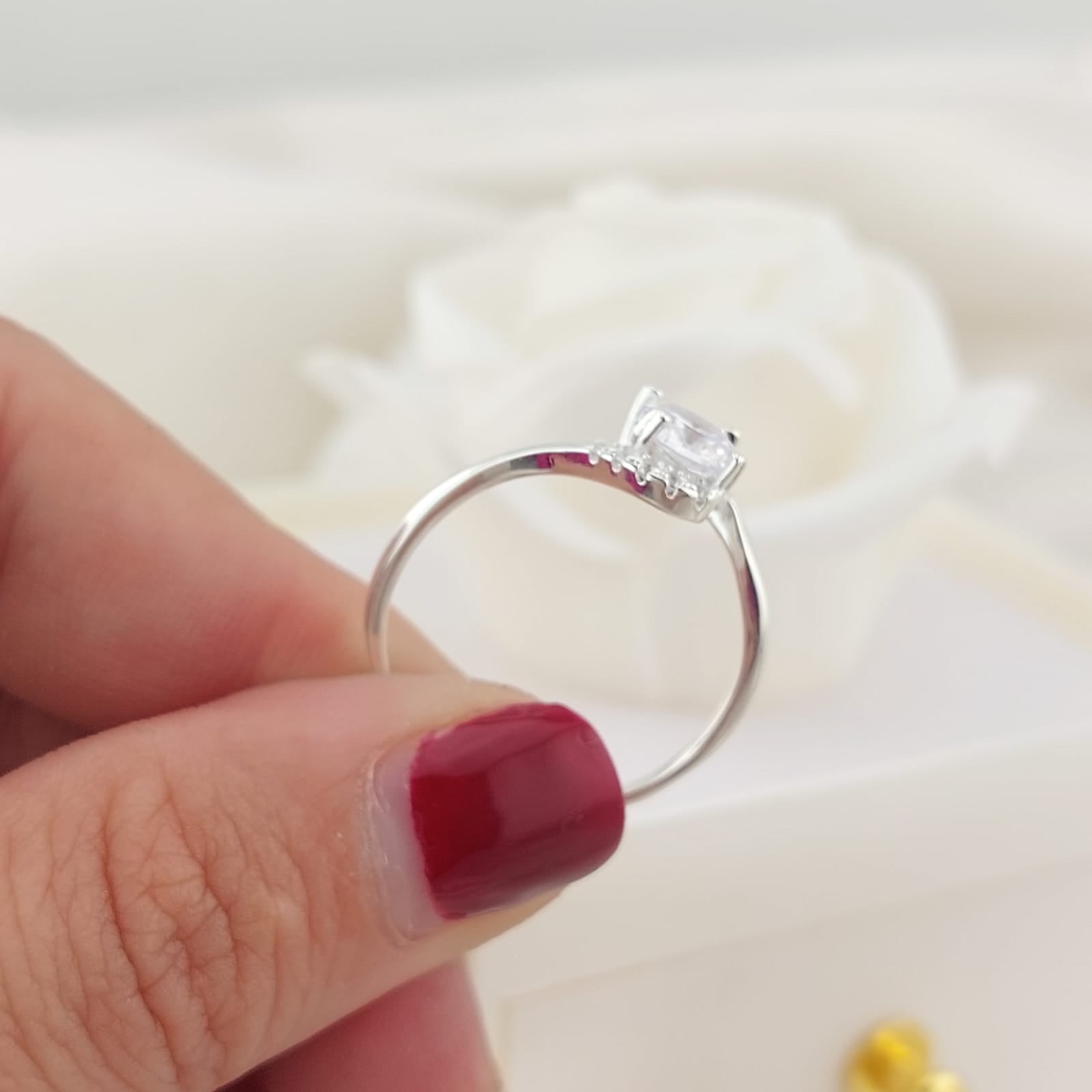 Anillo Compromiso CZ 6mm Plata 925 26866