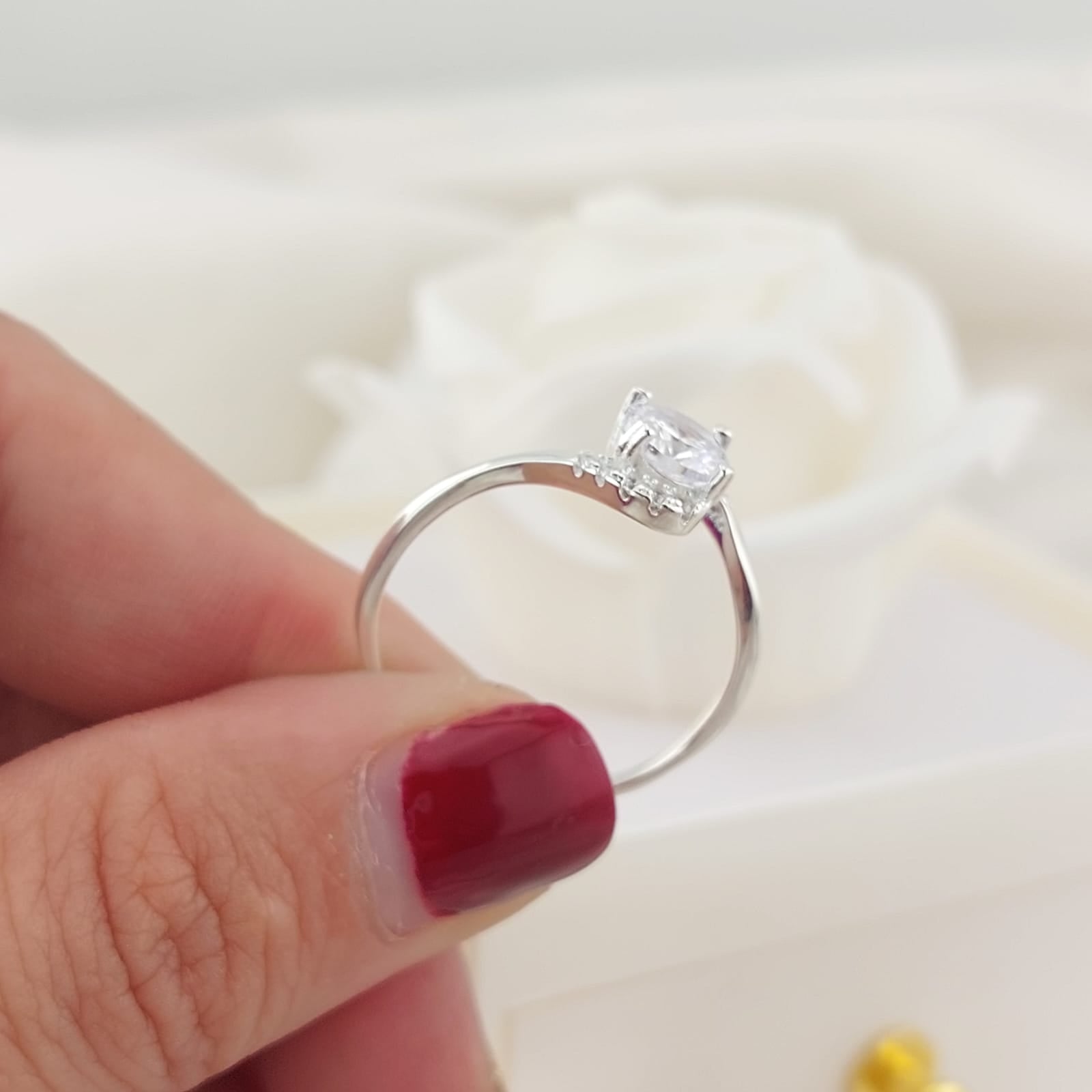 Anillo Compromiso CZ 6mm Plata 925 26866