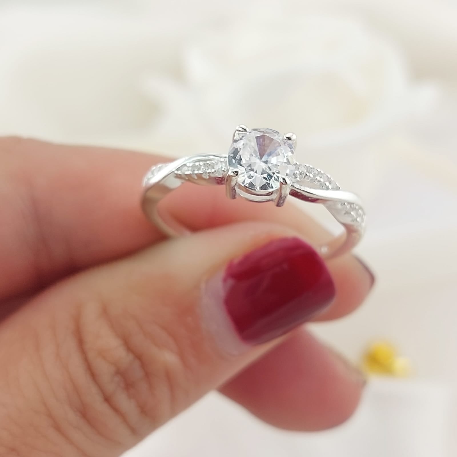 Anillo Compromiso CZ 6mm Plata 925 26862