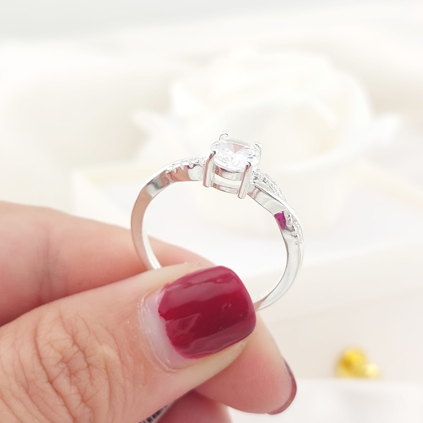 Anillo Compromiso CZ 6mm Plata 925 26862