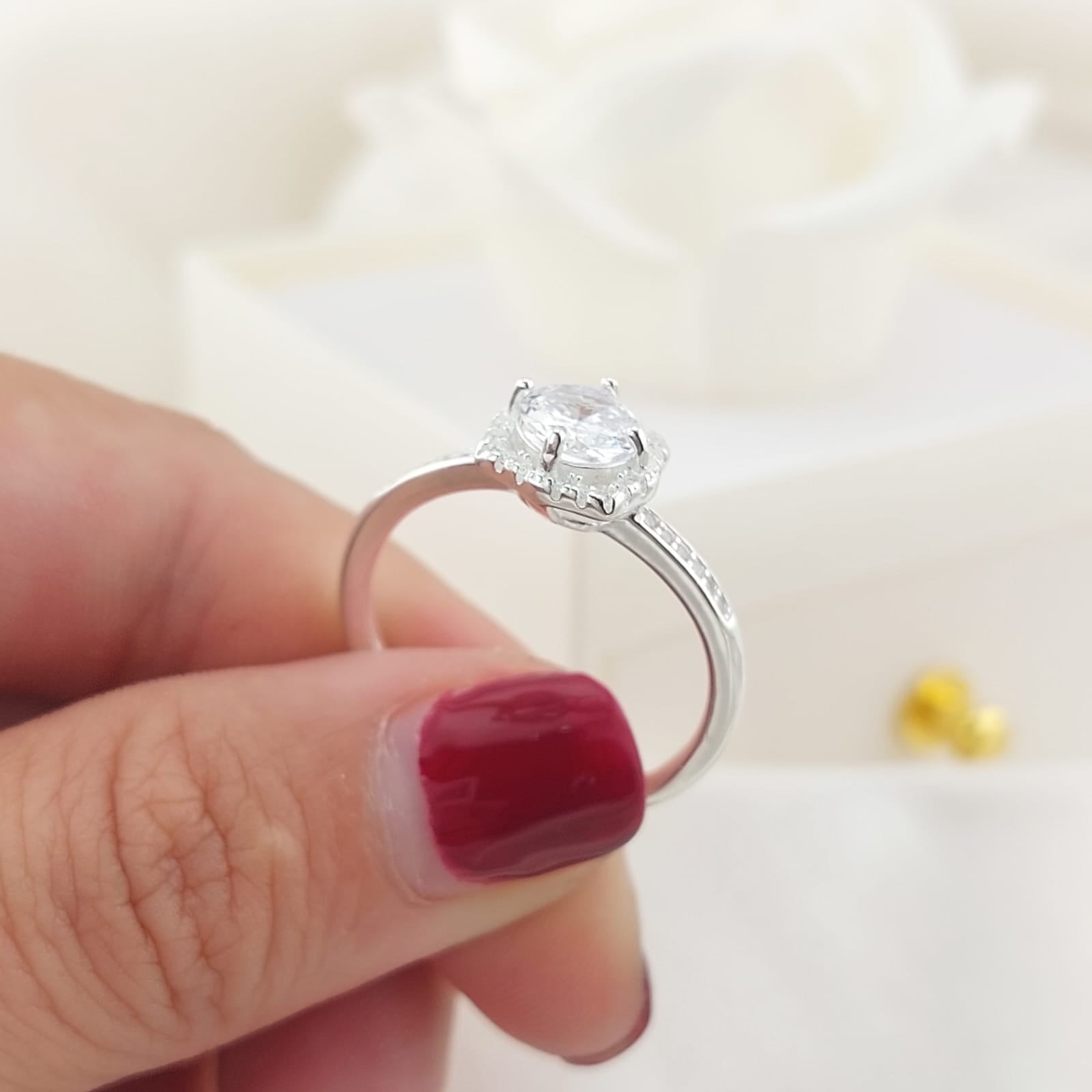 Anillo Compromiso CZ 6mm 2.8g Plata 925 26874