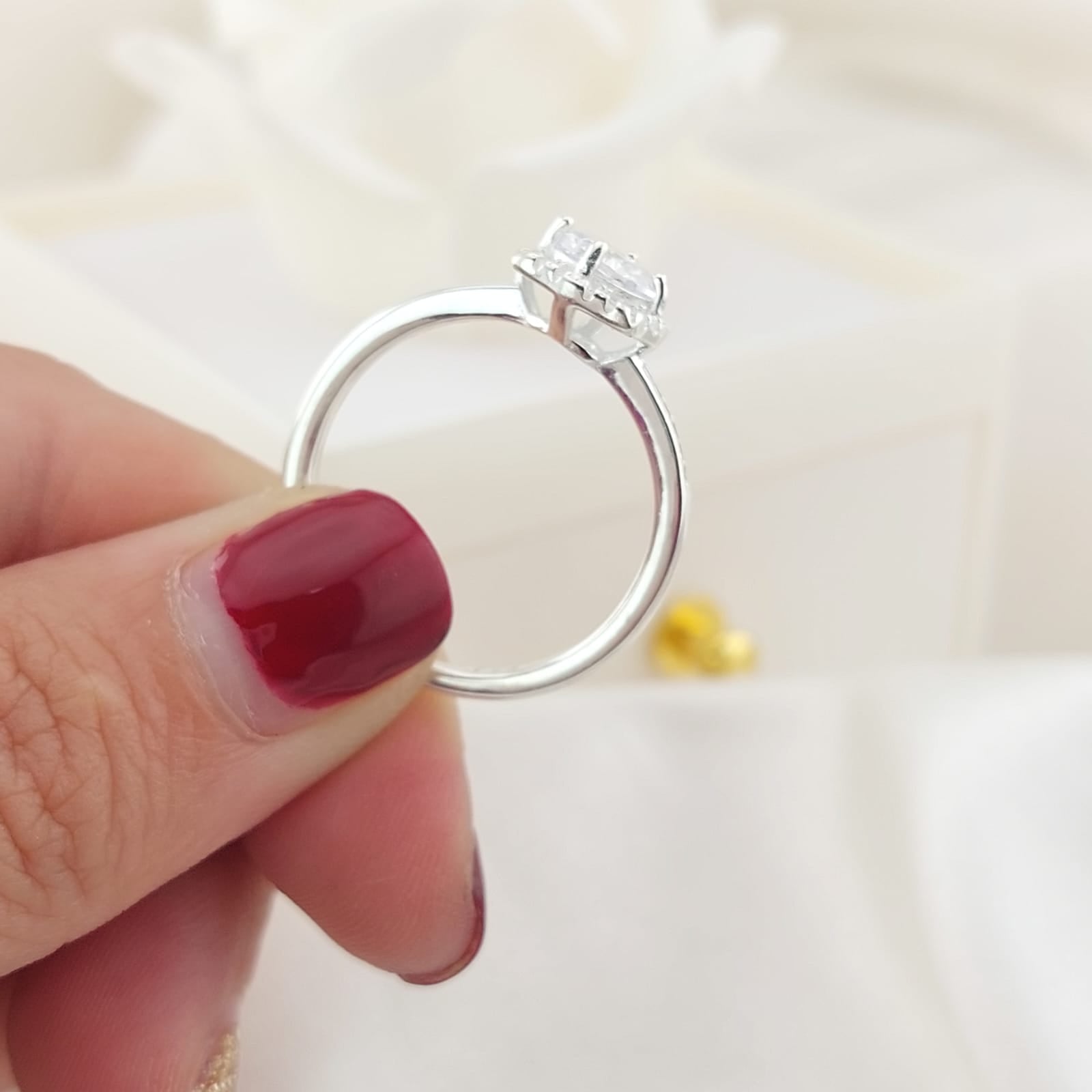 Anillo Compromiso CZ 6mm 2.8g Plata 925 26874