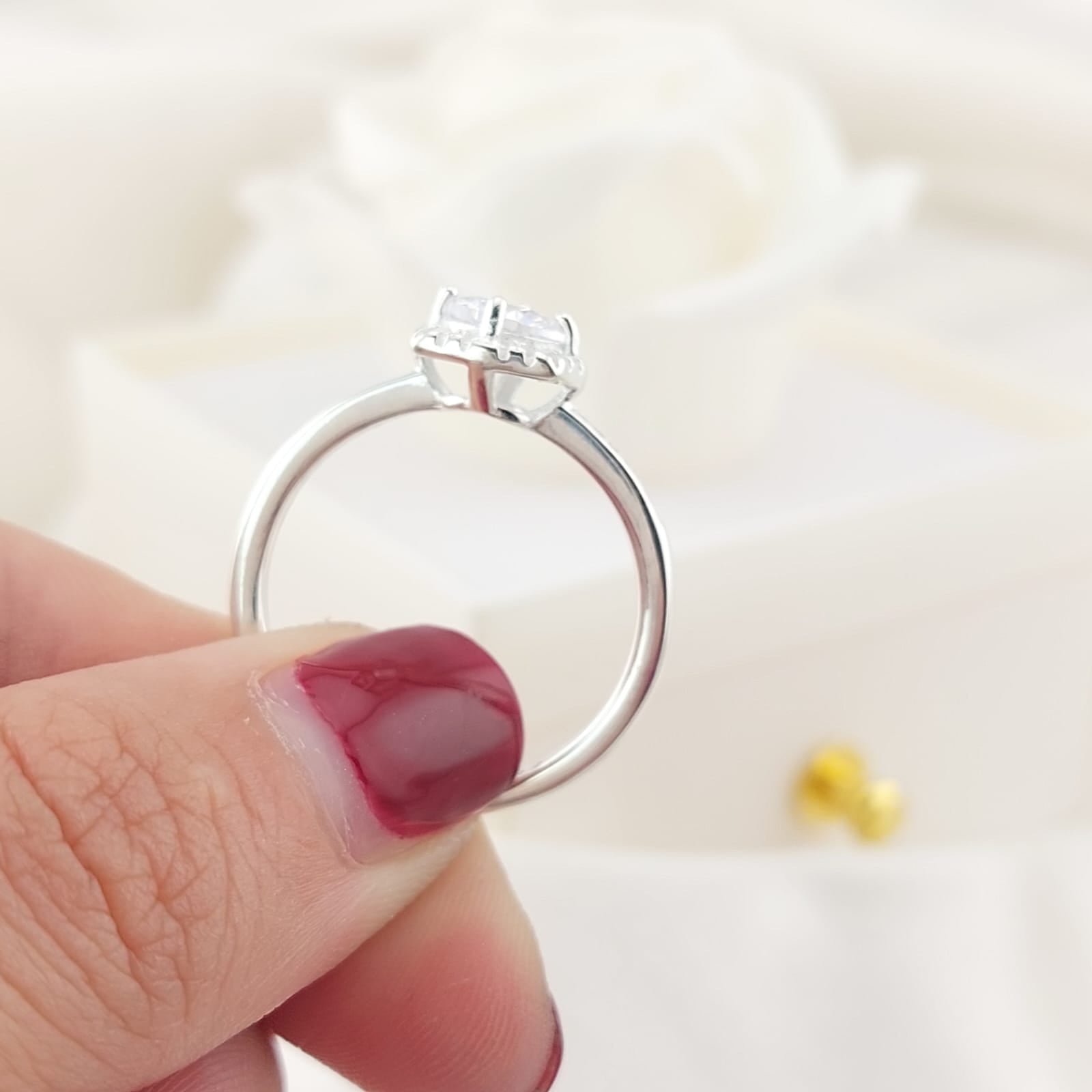 Anillo Compromiso CZ 6mm 2.8g Plata 925 26874