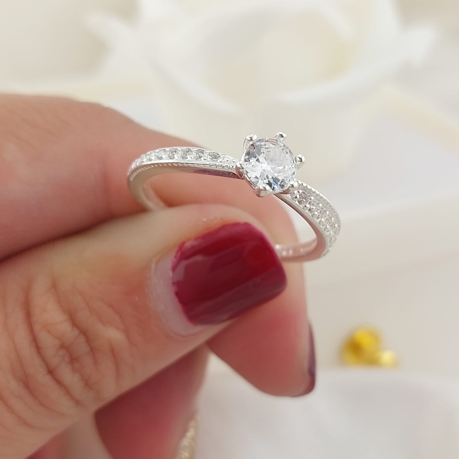 Anillo Compromiso CZ 5mm Plata 925 26867