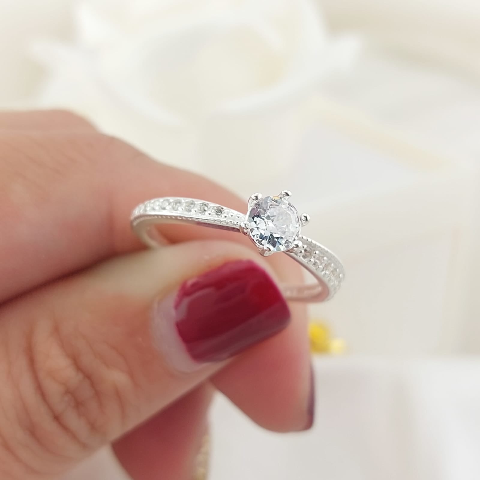 Anillo Compromiso CZ 5mm Plata 925 26867