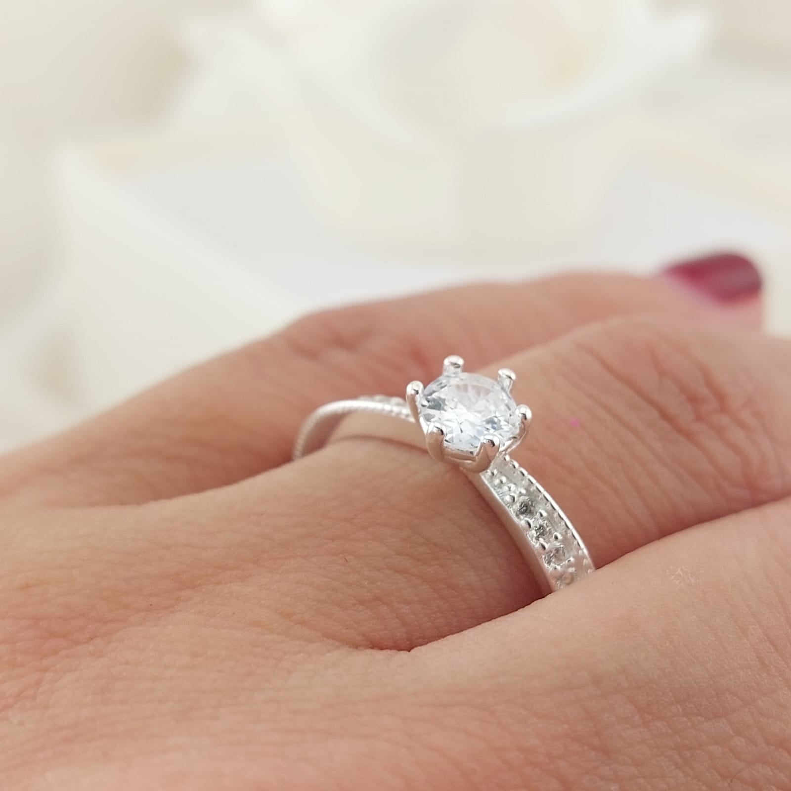 Anillo Compromiso CZ 5mm Plata 925 26867