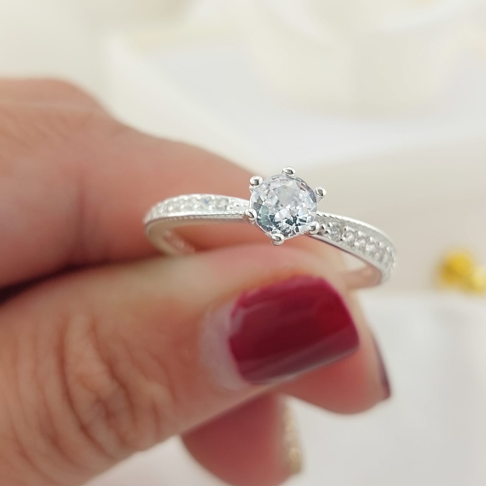 Anillo Compromiso CZ 5mm Plata 925 26867