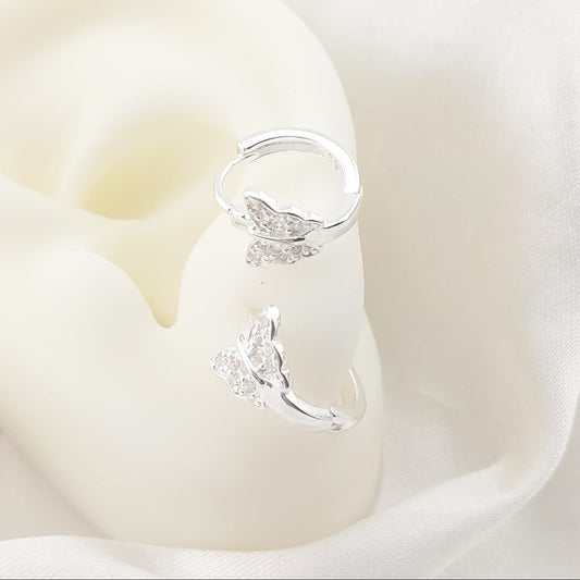 Huggies Mariposa 13mm Plata 925 26909