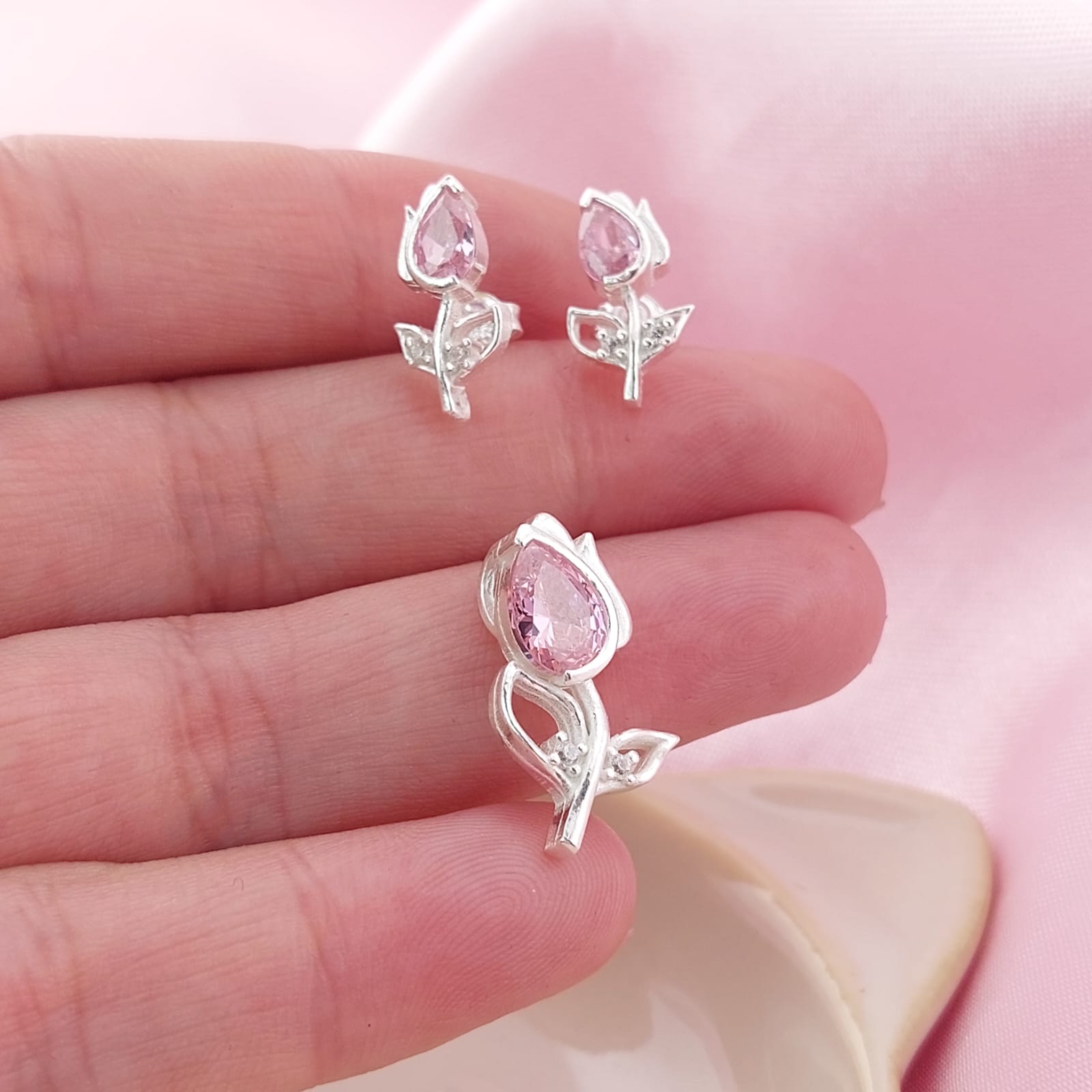 Juego Tulipán Dama Plata 925 26914