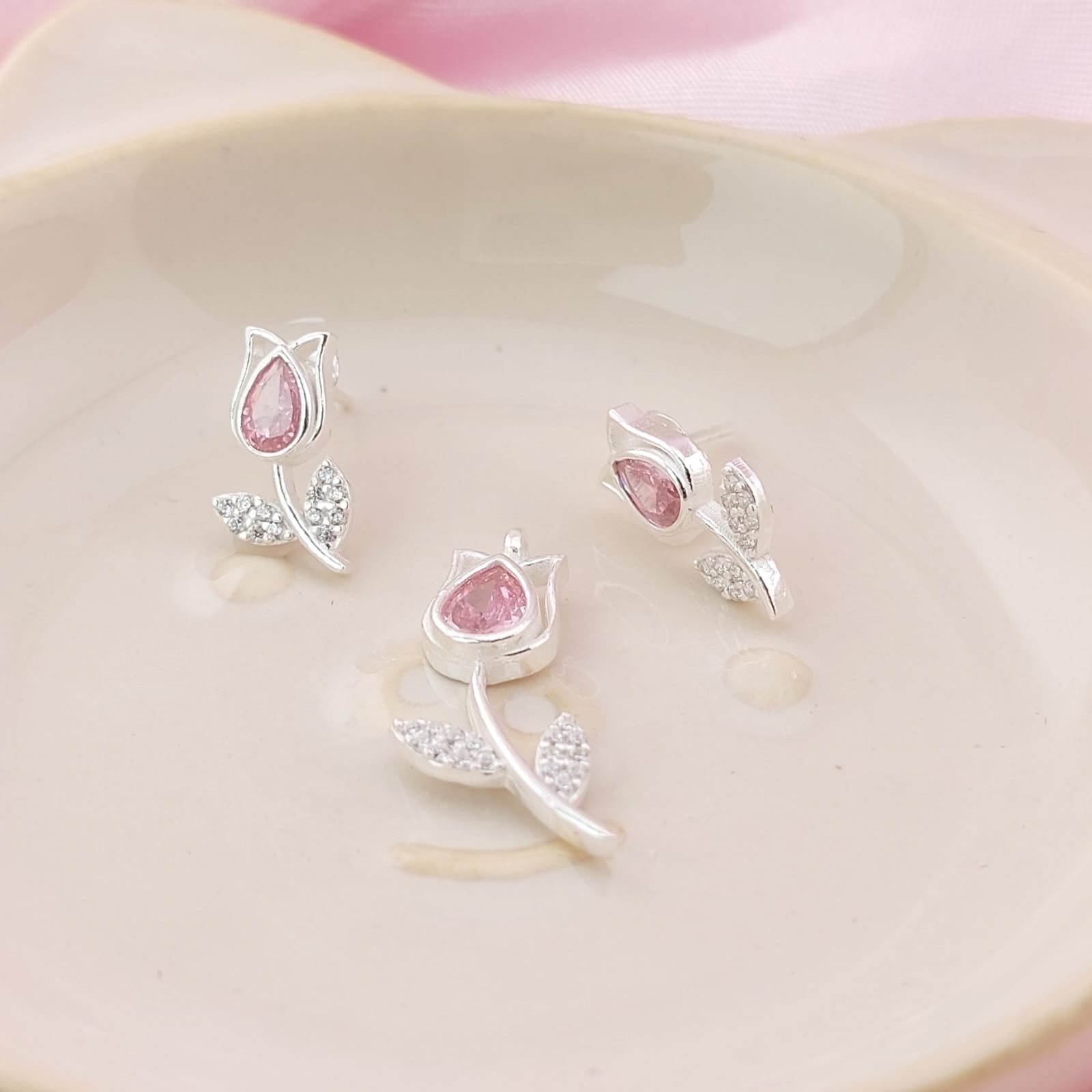 Juego Tulipán Dama Plata 925 26913