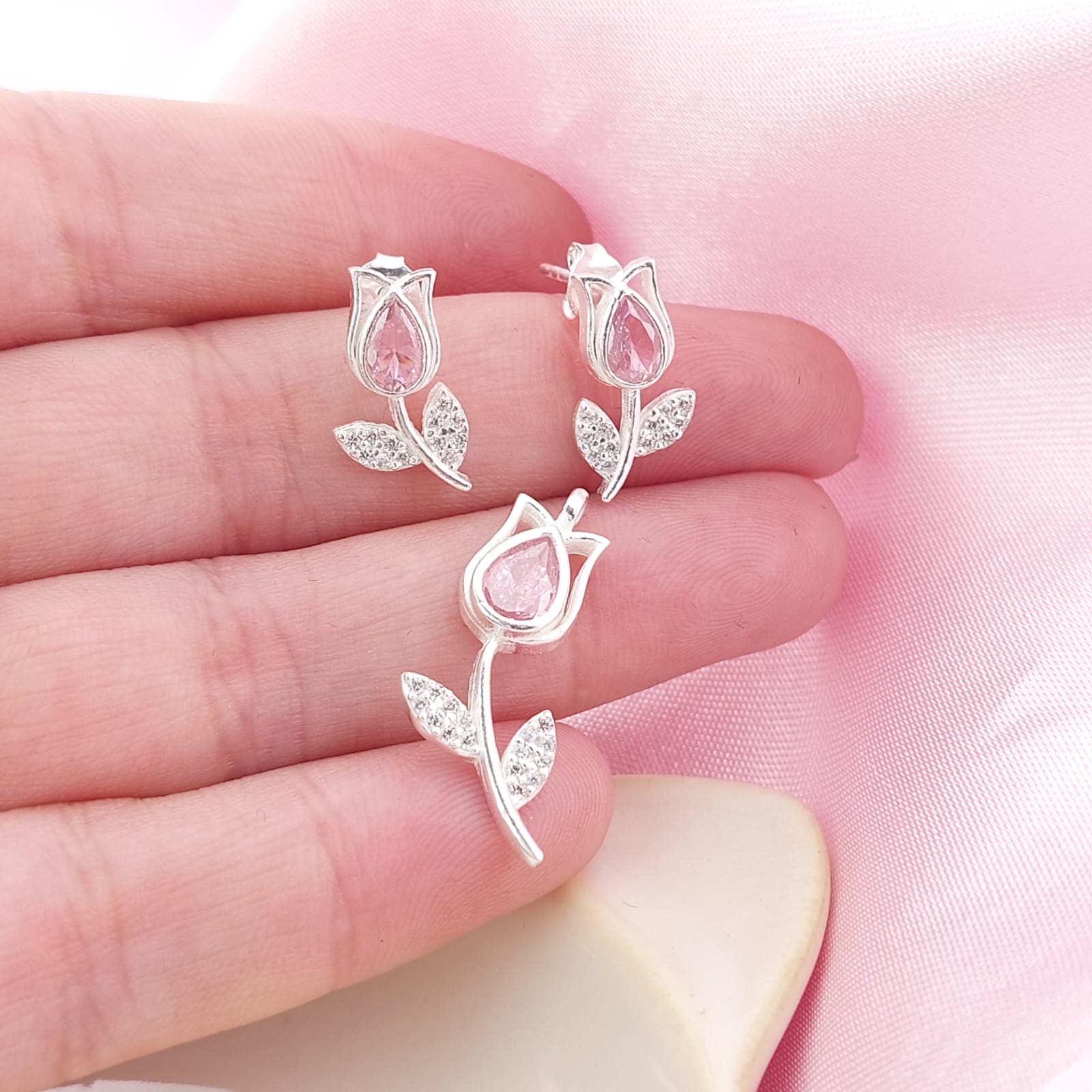 Juego Tulipán Dama Plata 925 26913