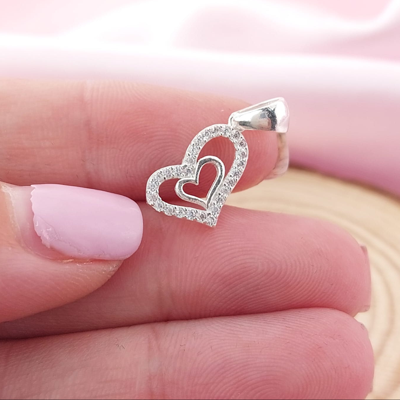Dije Corazón 14mm Plata 925 26924