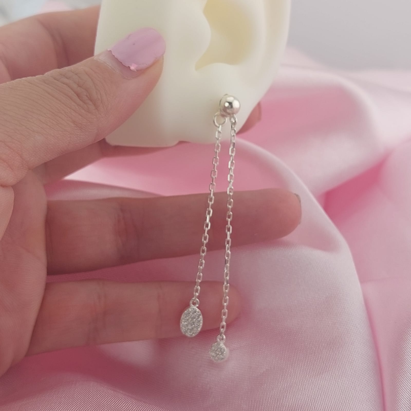 Aretes Largos 60mm 3.0g Plata 925 26963