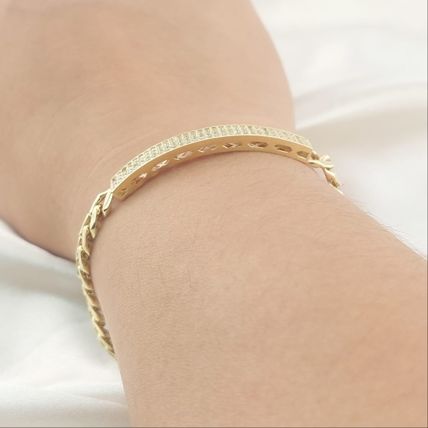 Pulsera Dama 18cm Piedras CZ Oro 10k 26970