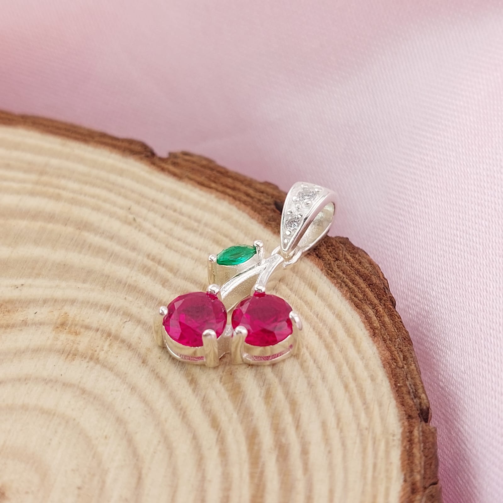 Dije Cereza Roja Plata 925 25806