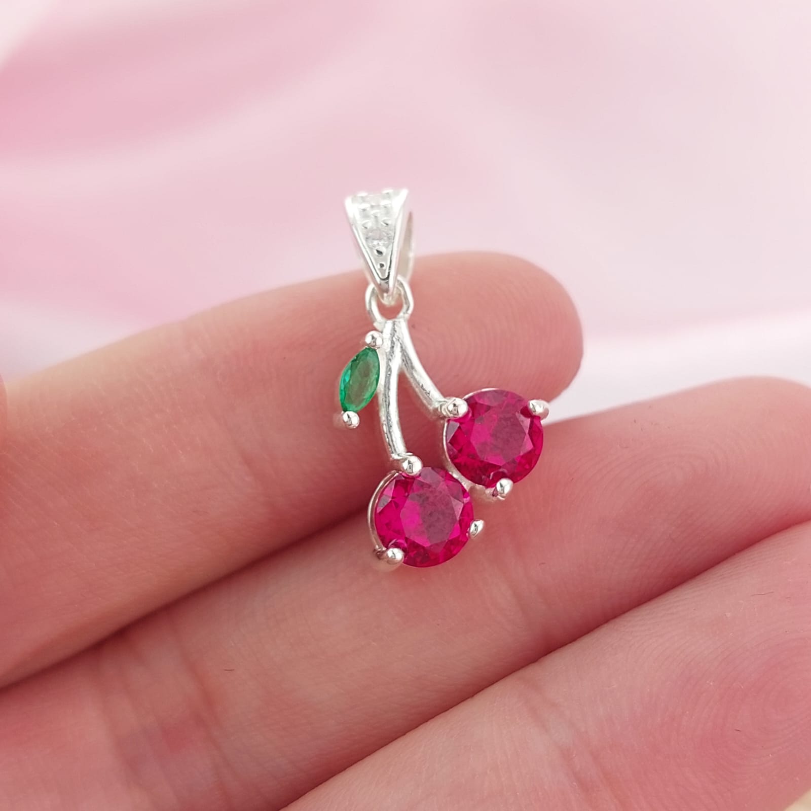 Dije Cereza Roja Plata 925 25806