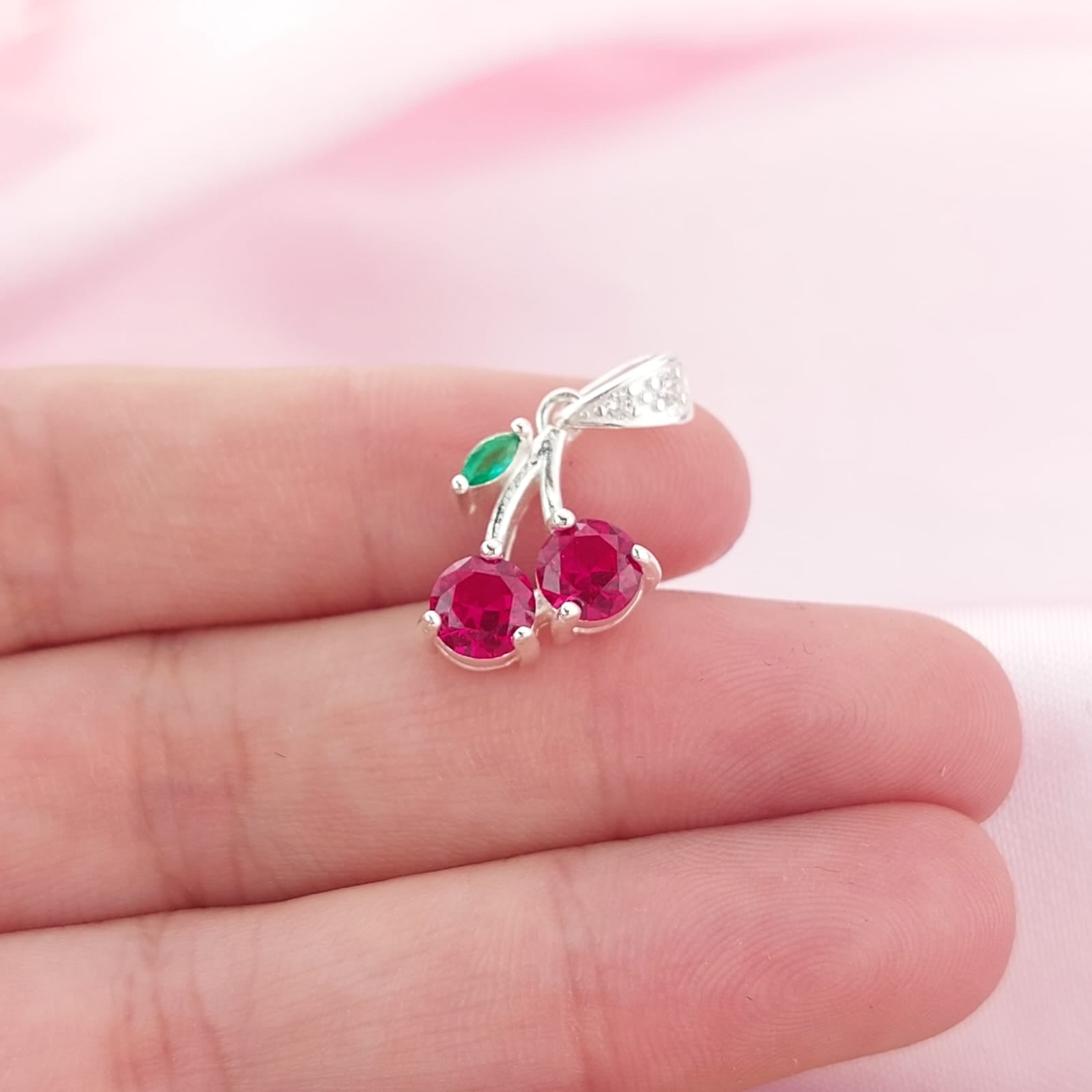 Dije Cereza Roja Plata 925 25806