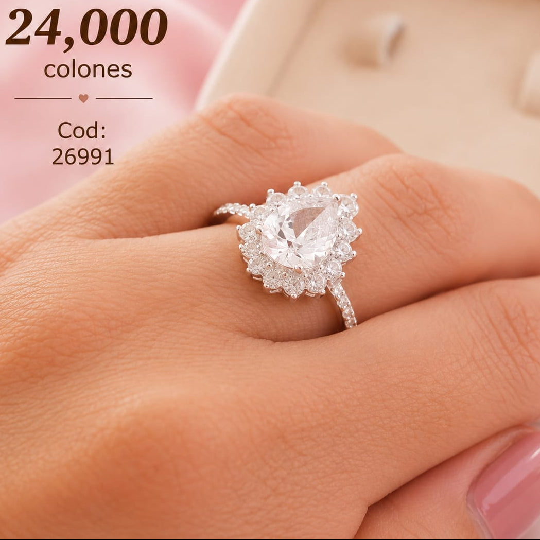 Anillo Compromiso Plata 925 26991