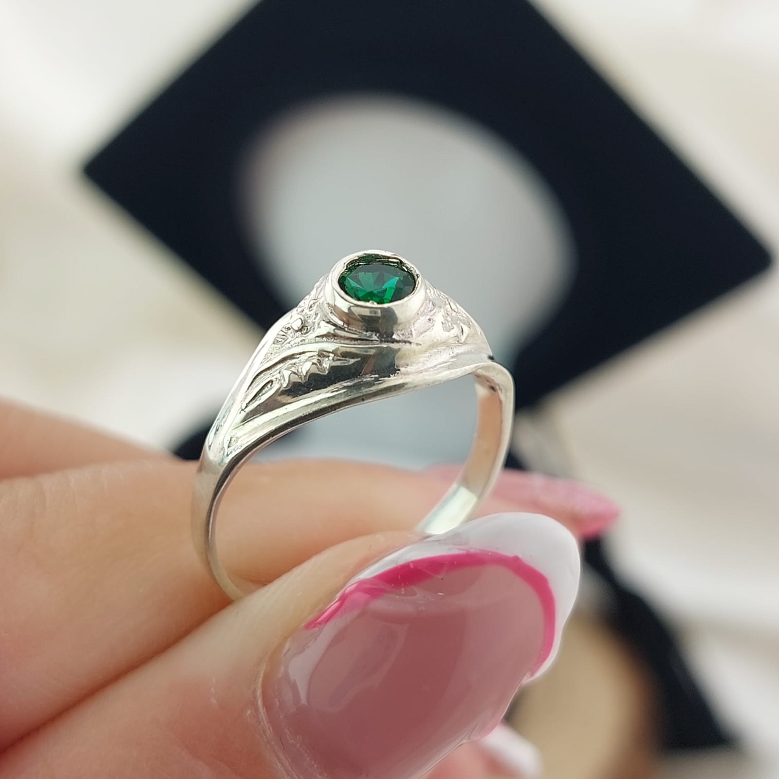 Anillo Graduación Kínder Plata 925 25958