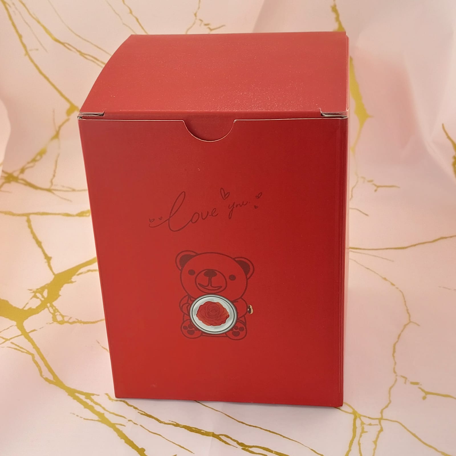Caja de Regalo Oso Rojo Anillos 801022