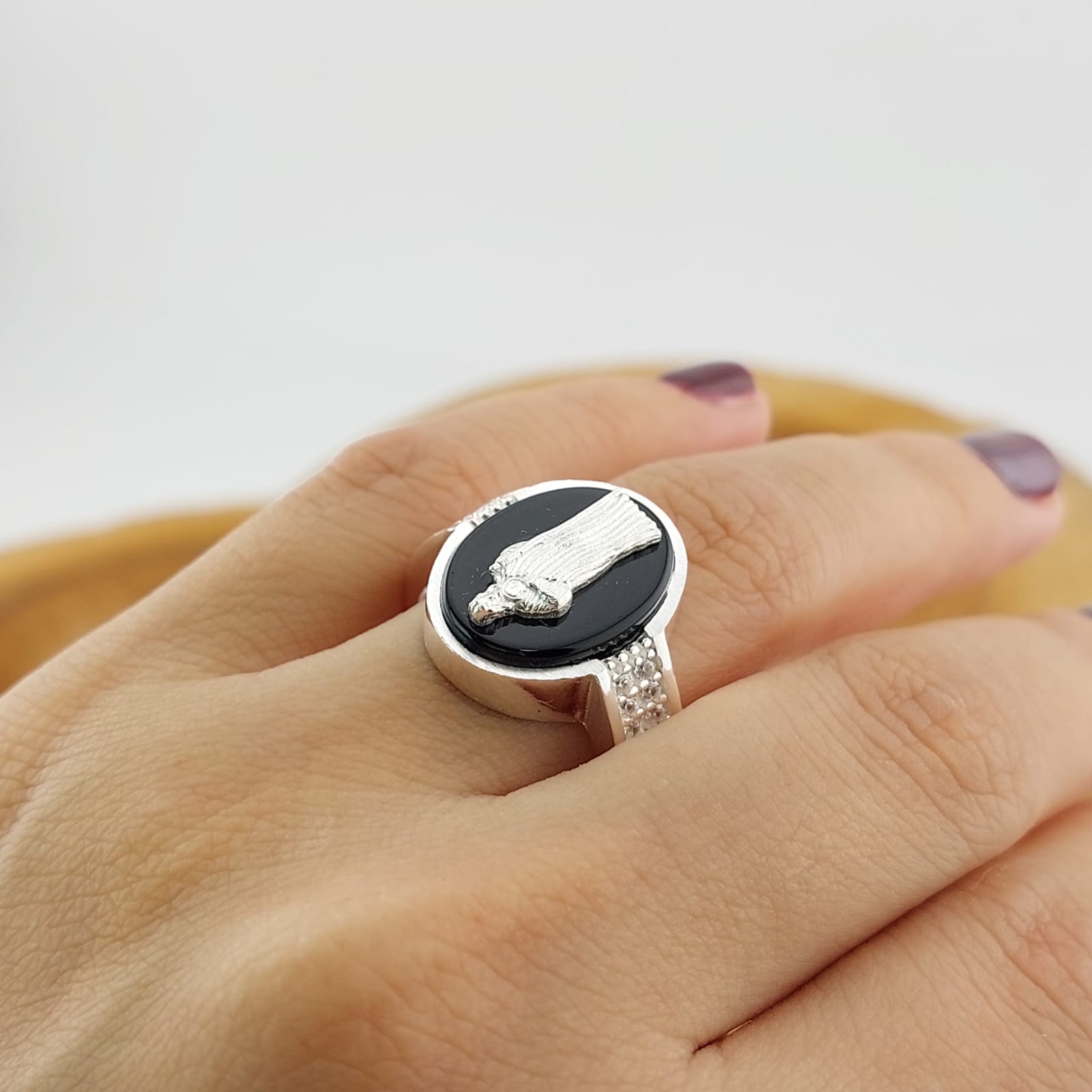 Anillo Hombre San Benito Ónix Plata 925 27187