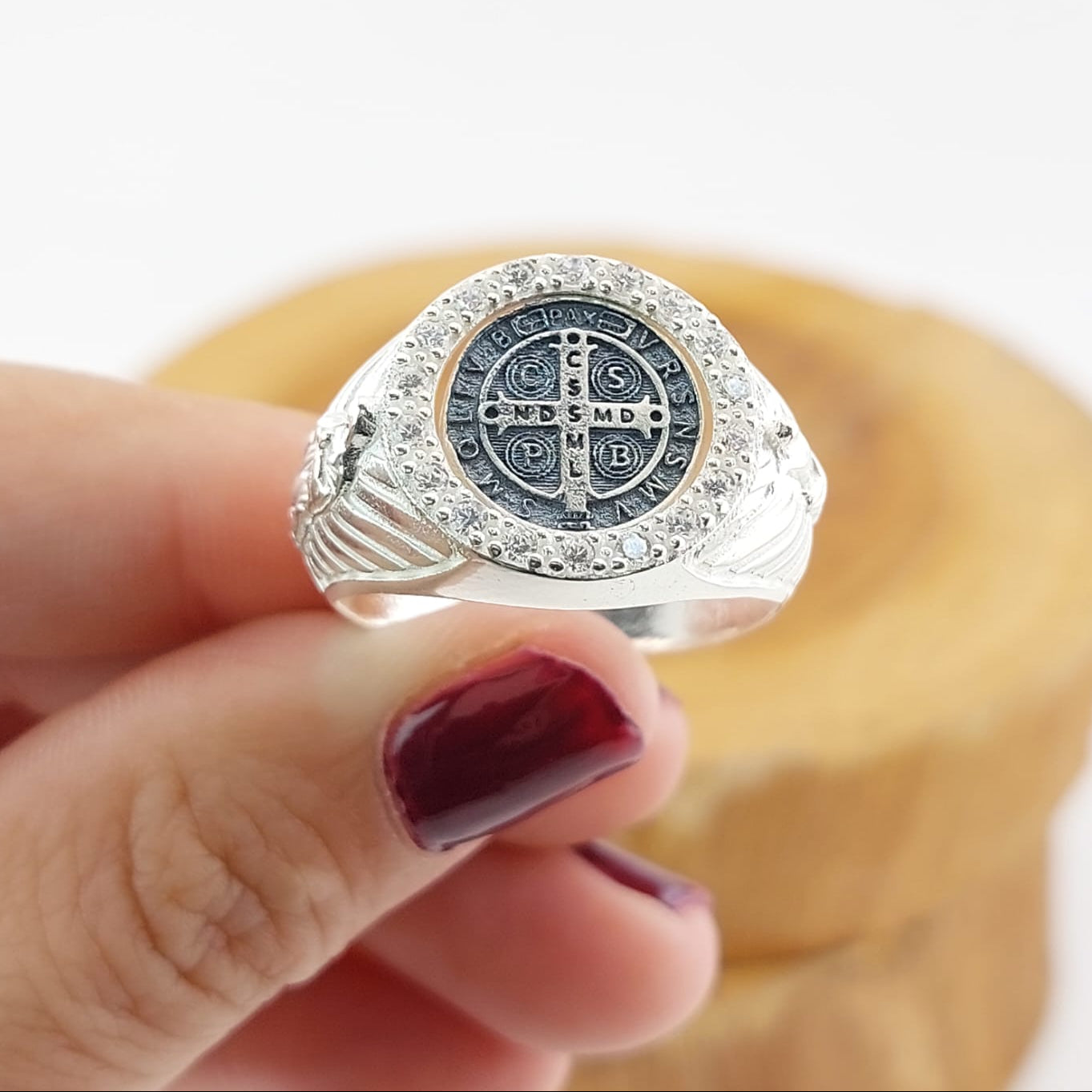 Anillo Hombre San Benito Bilateral Plata 925 27186