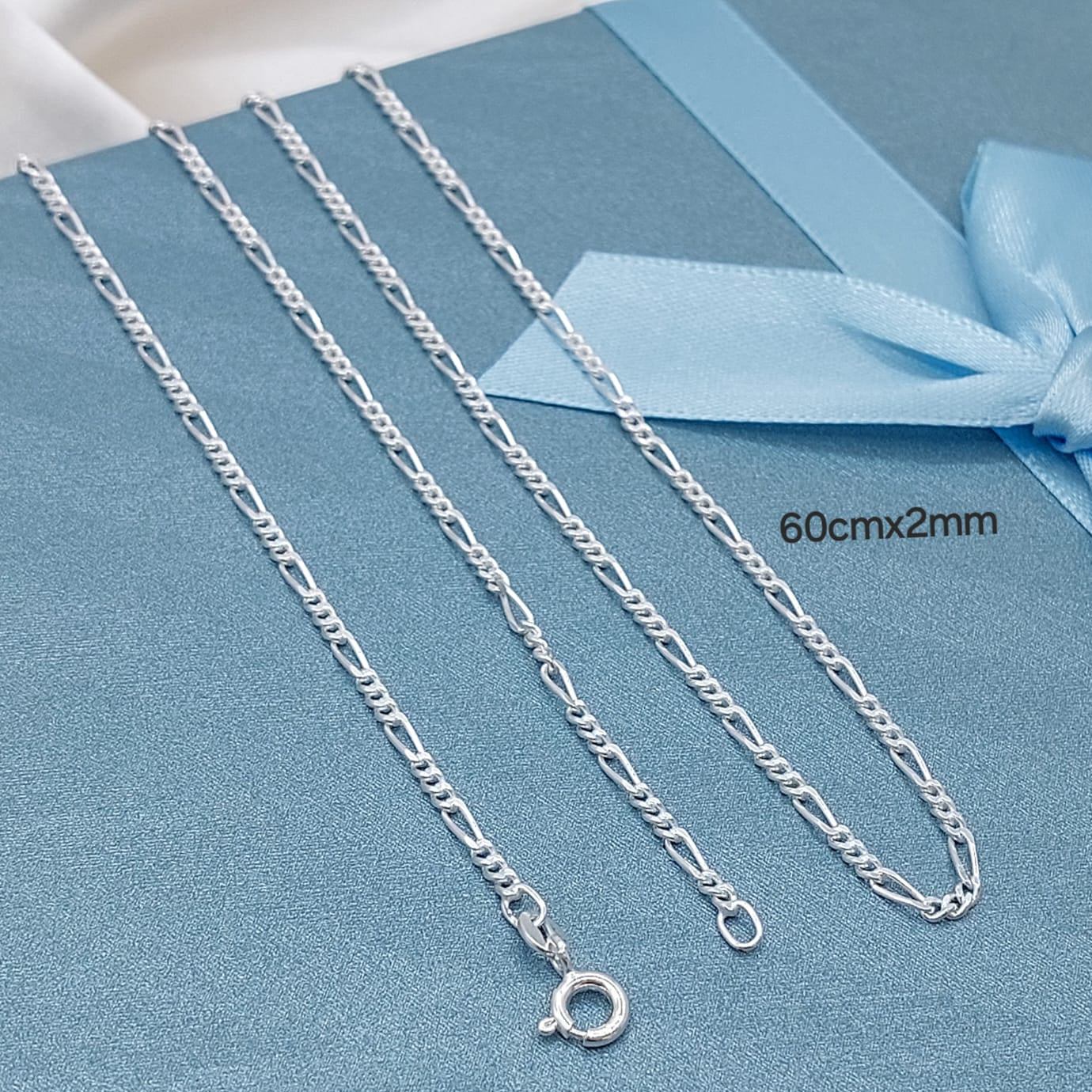 Cadena Figaro 60CM/2mm Plata 925 210000024483v