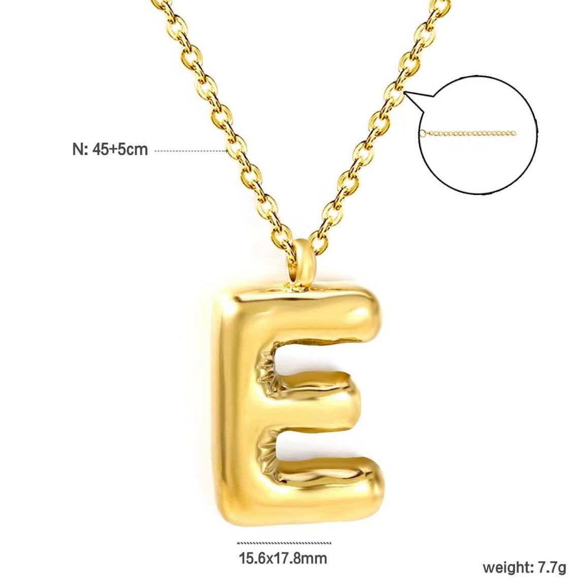 Collar Letra E Acero 210000023498x