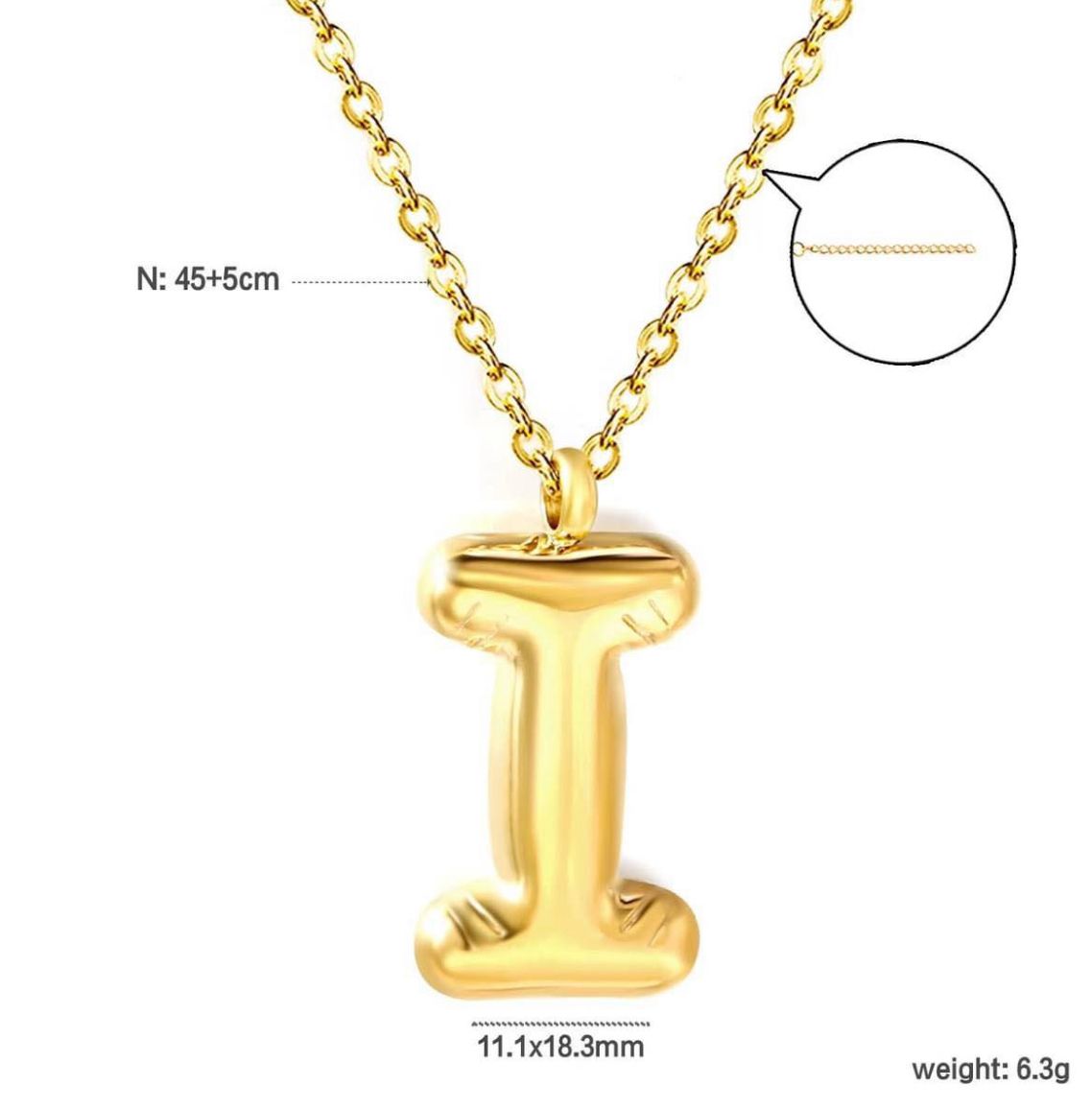 Collar Letra I Acero 210000023472x