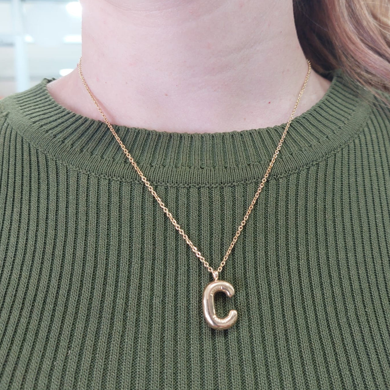 Collar Letra C Acero 210000023502x