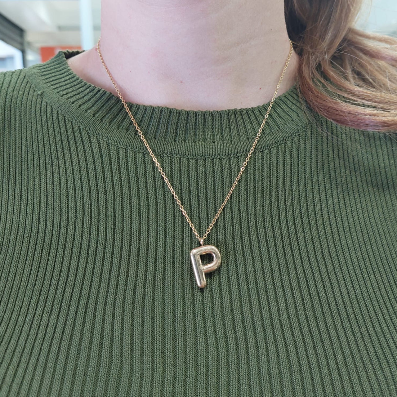 Collar Letra P Acero 210000023490x